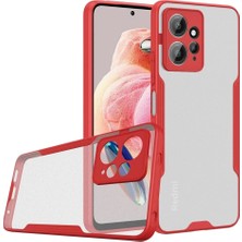 Xiaomi Redmi Note 12 4g Kılıf Platin Silikon - Kırmızı