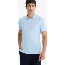 DeFacto 	Slim Fit Dar Kesim Polo Yaka Kısa Kollu Pamuklu Modal Karışımlı Basic Düz Tişört M6609AZ25SP