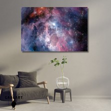 Tekli Yatay Kanvas Duvar Tablosu Uzay Yıldız Takımları ve Gökyüzü Görseli