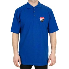 Ducati Corse Logo Polo Yaka Mavi Tişört