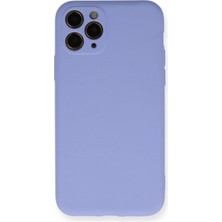 iPhone 11 Pro Kılıf Nano Içi Kadife Silikon- Lila