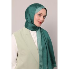 Lêvi D'or Yeşil Halka Desen Monogram Şal
