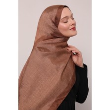 Lêvi D'or Sütlü Kahve Halka Desen Monogram Şal