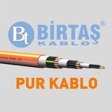 Birtaş EF6512-PUR-16X0.50 ,kesit 0.50MM 16-Damar/çok Telli Ağırşart Hareketli Pur Kablo