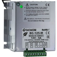 Datakom BC-125-M ,220VAC 12VDC/5A Akü Şarj