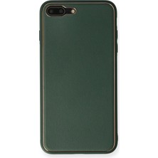 iPhone 8 Plus Kılıf Coco Deri Silikon Kapak - Yeşil