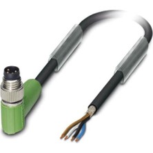 Phoenix SAC-4P-5.0-PUR/M8MRSH ,açı/m8-4p/erkek Pur-5mt Blendajlı Sensör Kablo