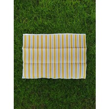 Plastik Katlanır Piknik Plaj Hasırı 120*180 cm Sarı