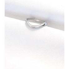 Yassı Silver Renk Ayarlanabilir Yüzük