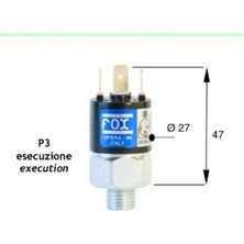 Fox F4S1/P3 ,1..12-Bar KONTAK-1A1K  Basınç Sivic
