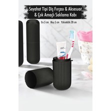 Shop Nova Gri Seyahat Tipi Diş Fırçası & Aksesuar Kutusu & Çok Amaçlı Saklama Kabı