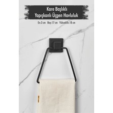 Shop Nova Yapışkanlı Kare Başlıklı Siyah Tuvalet Kağıtlığı