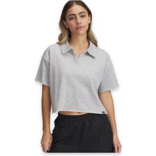 Under Armour 1389639 Ua Icon Terry Polo Gri Kadın T-Shirt