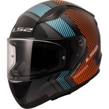 LS2 RAPID 2 EXTRA MAT GRİ-NEON TURUNCU KASK 2XL