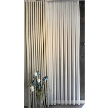 Simli Bambu 1-2 Seyrek Pile Tül Perde, Kırışmaz Ütü Istemez Gramajlı Simli Bambu Tül Perde