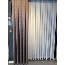 Etekleri Pon Pon Desenli 1-2 Seyrek Pile Tül Perde, Ütü Istemez Yüksek Kaliteli Tül Perde