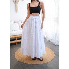 Kapsül Gardırop Maxi Boy Poplin Etek