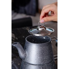 Bonjour Compact Granit Kaplama Çaydanlık Takımı – Gri