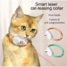 Şarjlı Lazerli Kedi Tasması – Akıllı LED Oyuncak, USB Girişli, 10 cm Ayarlanabilir