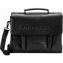 Farmhood Memphis Deri Xxl Evrak Çantası, 3 Bölmeli, 39 Cm, Yüksek Kaliteli Hakiki Deri