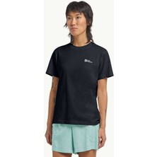 Jack Wolfskin ESSENTIAL T W Lacivert Kadın Kısa Kol T-Shirt