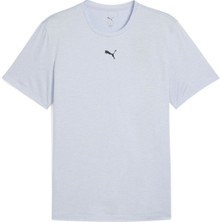 Puma M TAD ESSENTIALS HEATHER Mavi Erkek Kısa Kol T-Shirt