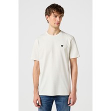 Wrangler Bisiklet Yaka T-shirt Beyaz Erkek Kısa Kol T-Shirt