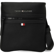 Tommy Hilfiger ESSENTIAL PU MINI CROSSOV Siyah Erkek El Çantası