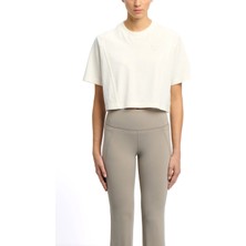 Reebok ICON ELEMENTS TEE Ekru Kadın Kısa Kol T-Shirt