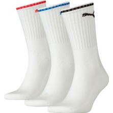 Puma SPORT CREW STRIPE 3P Beyaz Unisex Çorap