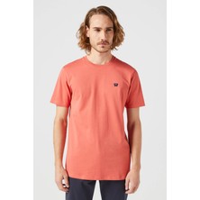 Wrangler Bisiklet Yaka T-shirt Kiremit Erkek Kısa Kol T-Shirt