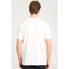 Wrangler Bisiklet Yaka T-shirt Beyaz Erkek Kısa Kol T-Shirt