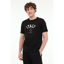 Lumberjack ML RENATO 11ITL1030 5FX Siyah Erkek Kısa Kol T-Shirt