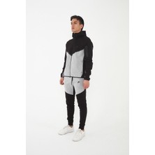 Tech Fleece Gri-Siyah Eşofman Takımı