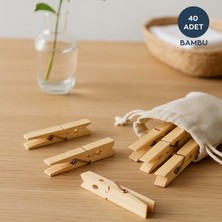 Homing Doğal Bambu Mandal Seti 40 Adet