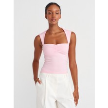 31780 Sırt Detaylı Top-Toz Pembe