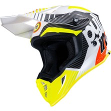 Pull In Master Race Trash Kask Beyaz Neon Sarı Siyah