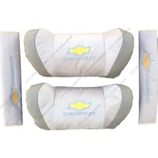 Chevrolet Nakisli Deri Arac Boyun Yastigi Seti Bej