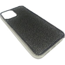 Iphone 12 Pro Max Uyumlu Kristal Tasli Seffaf Telefon Kilifi Siyah