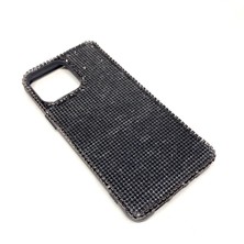 Iphone 13 Pro Max Uyumlu Kristal Tasli Siyah Telefon Kilifi Siyah Tasli