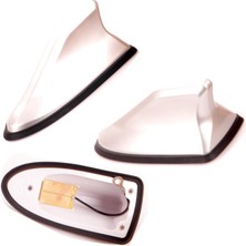 Balik Sirti Kopek Baligi Elektronik Oto Anten Kaucuk Tabanli Gumus Gri