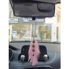 Disko Toplu Metal Yildiz Dikiz Ayna Susu Seker Pembe Tuylu