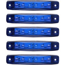 Mavi Parmak LED Dorse Lamba 6 Ledli 12 24V 5 Li