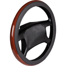 Deri Direksiyon Kilifi Gecme Cemberli Siyah Kahverengi F 180