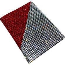 Kristal Tasli Ruhsat Kabi Kilif Capraz Model Kirmizi Gumus