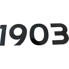 1903 Yazili Oto Sticker Siyah 20X7CM