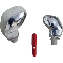 Universal 5 Ileri Sportif Vites Topuzu Koyu Bej Krom