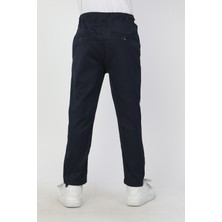 Erkek Çocuk Pantolon Gabardin Lastikli Lacivert Renk