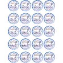 Deniz Parti Cinnamoroll Yenilebilir Yuvarlak Kurabiye Resim Baskı