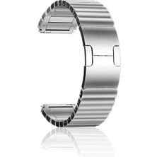 Huawei Watch Gt 3 46MM Uyumlu Krd-35 Metal Kordon Vlmr - Gümüş